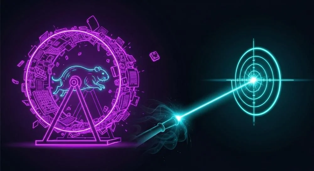 Blogging on a Hamster Wheel vs Strategic Content