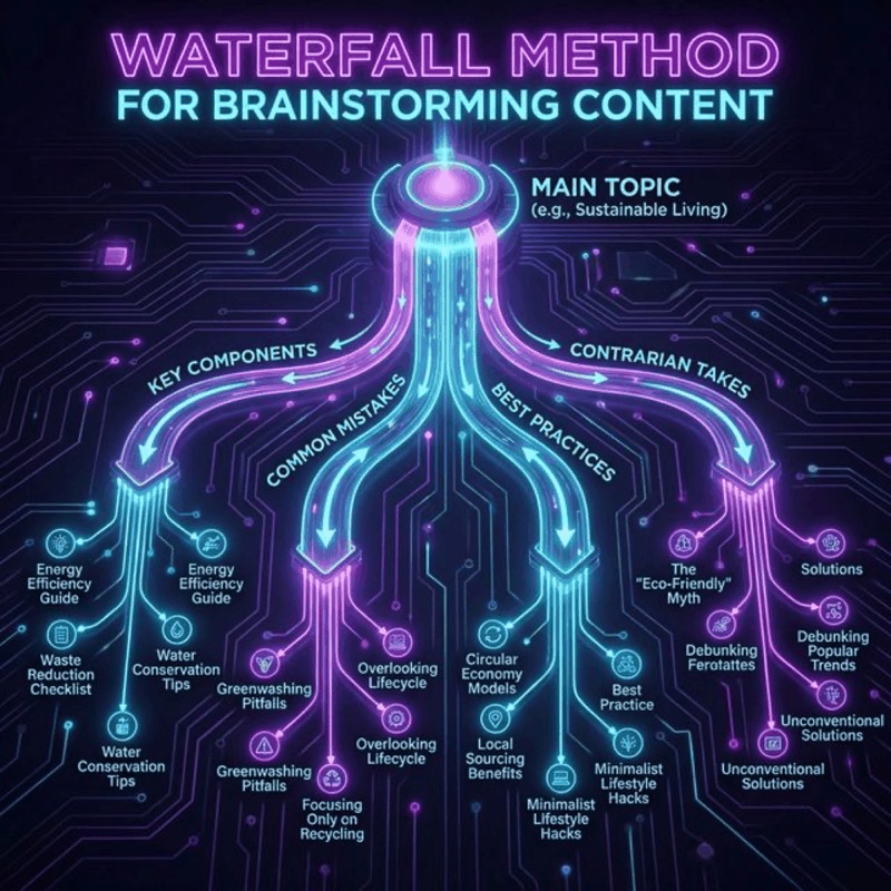 The Waterfall Method for Brainstorming Content